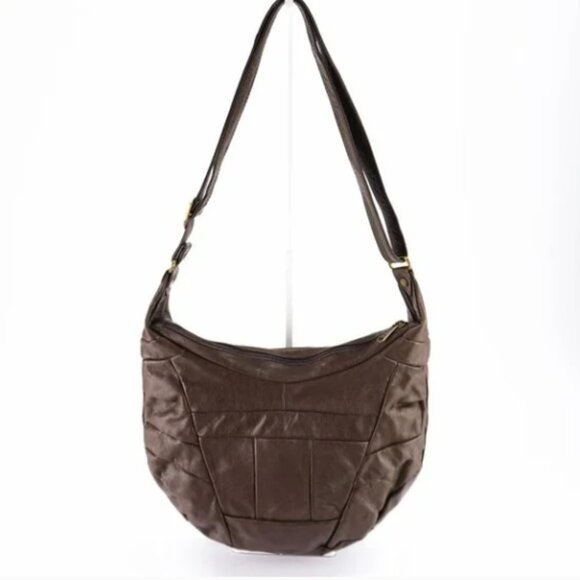 LEATHER LOFT Brown Full Grain Cowhide Crossbody Bag - Picture 2 of 10